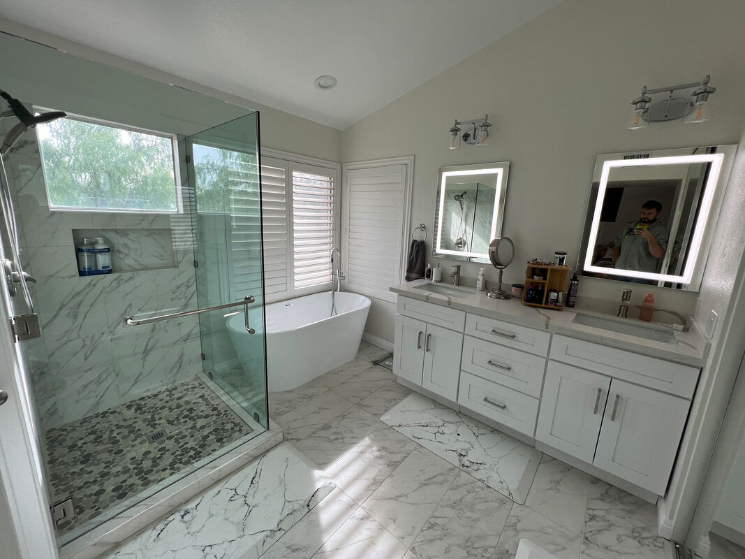 PictureLuxurious and modern bathroom designed by AtoZ Construction, featuring high-end fixtures, elegant tiling, and a spacious layout